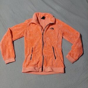 The North Face Coral Fuzzy Zip-Up Jacket Color Tropical Peach